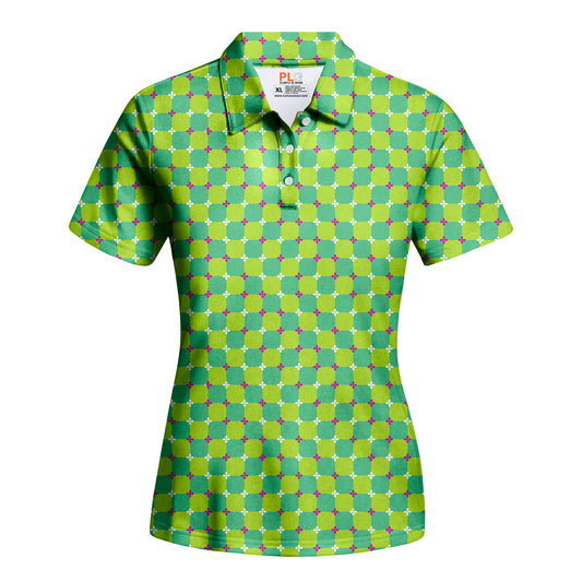 Lime Lattice - Girls' Polo