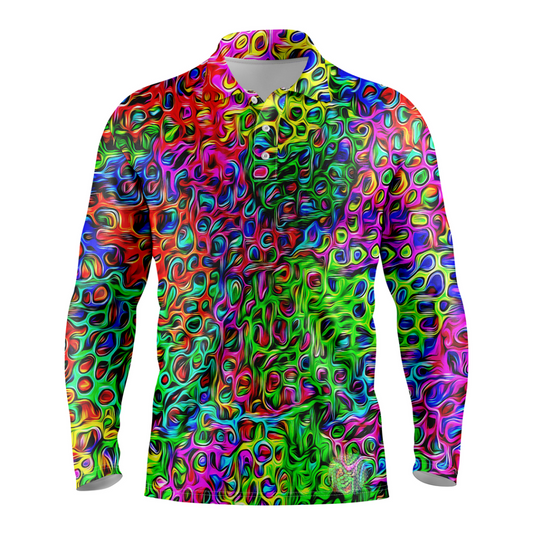 Brushstroke | Mens Long Sleeve S Golf Shirts