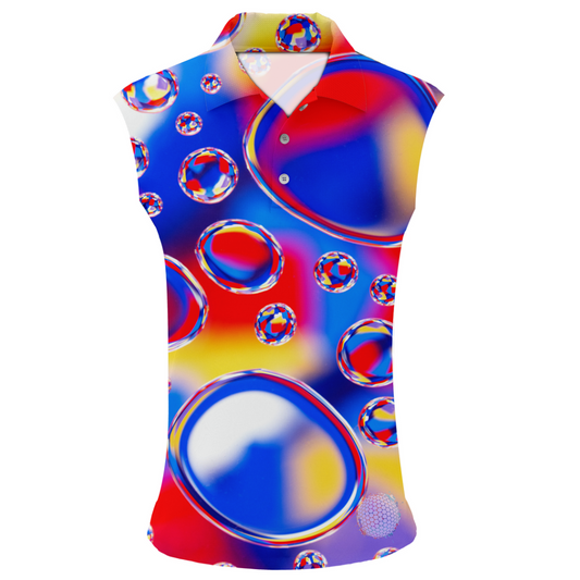 Bubble Trouble | Womens Sleeveless S Golf Shirts