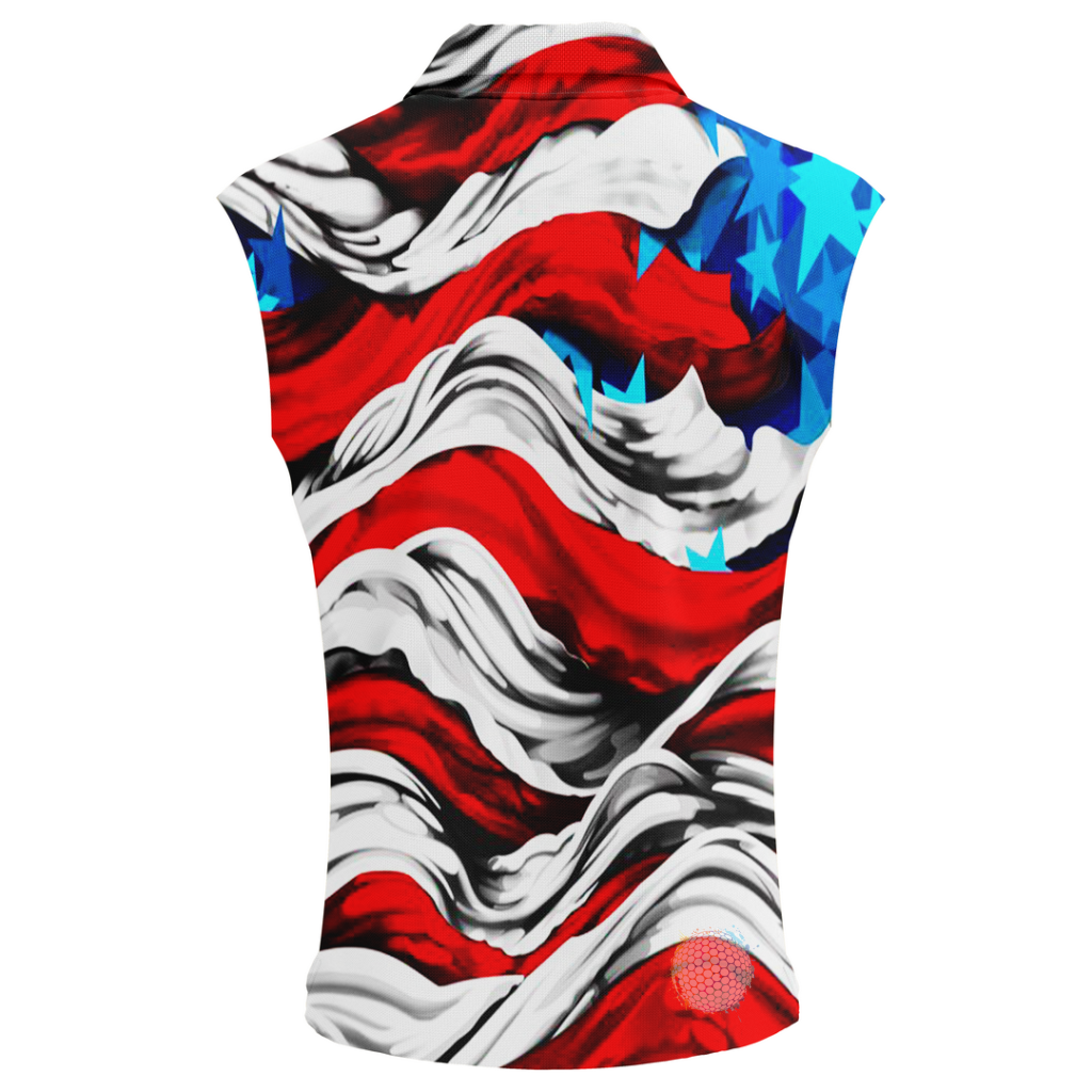 Flag Wave | Womens Sleeveless Golf Shirts