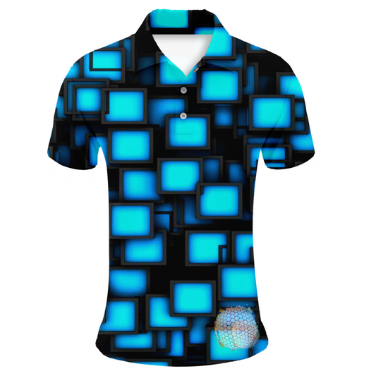 Night Screen | Couples Mens Small Short Sleeve / Womens Golf Shirts