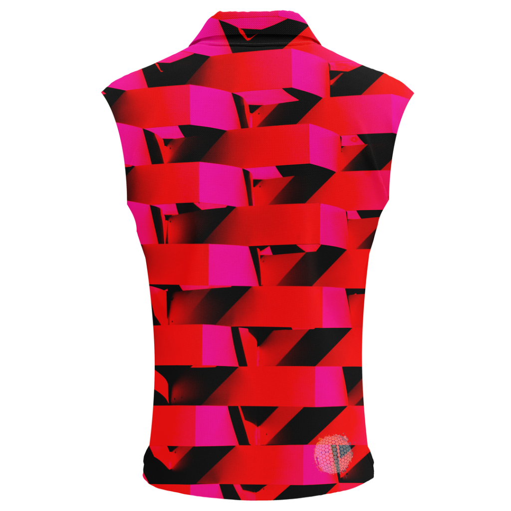 Red Lattice | Womens Sleeveless Golf Shirts