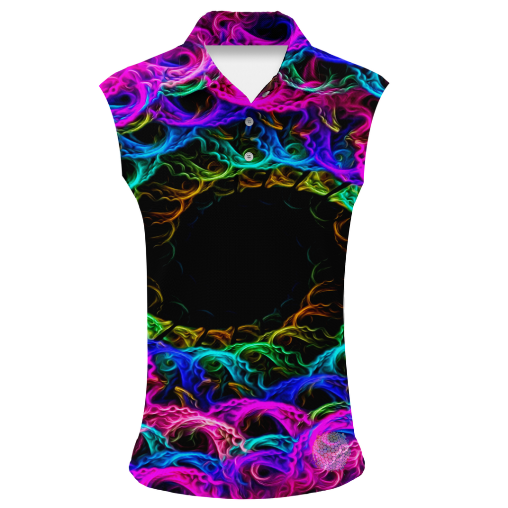 Smoke Spiral | Womens Sleeveless S Golf Shirts