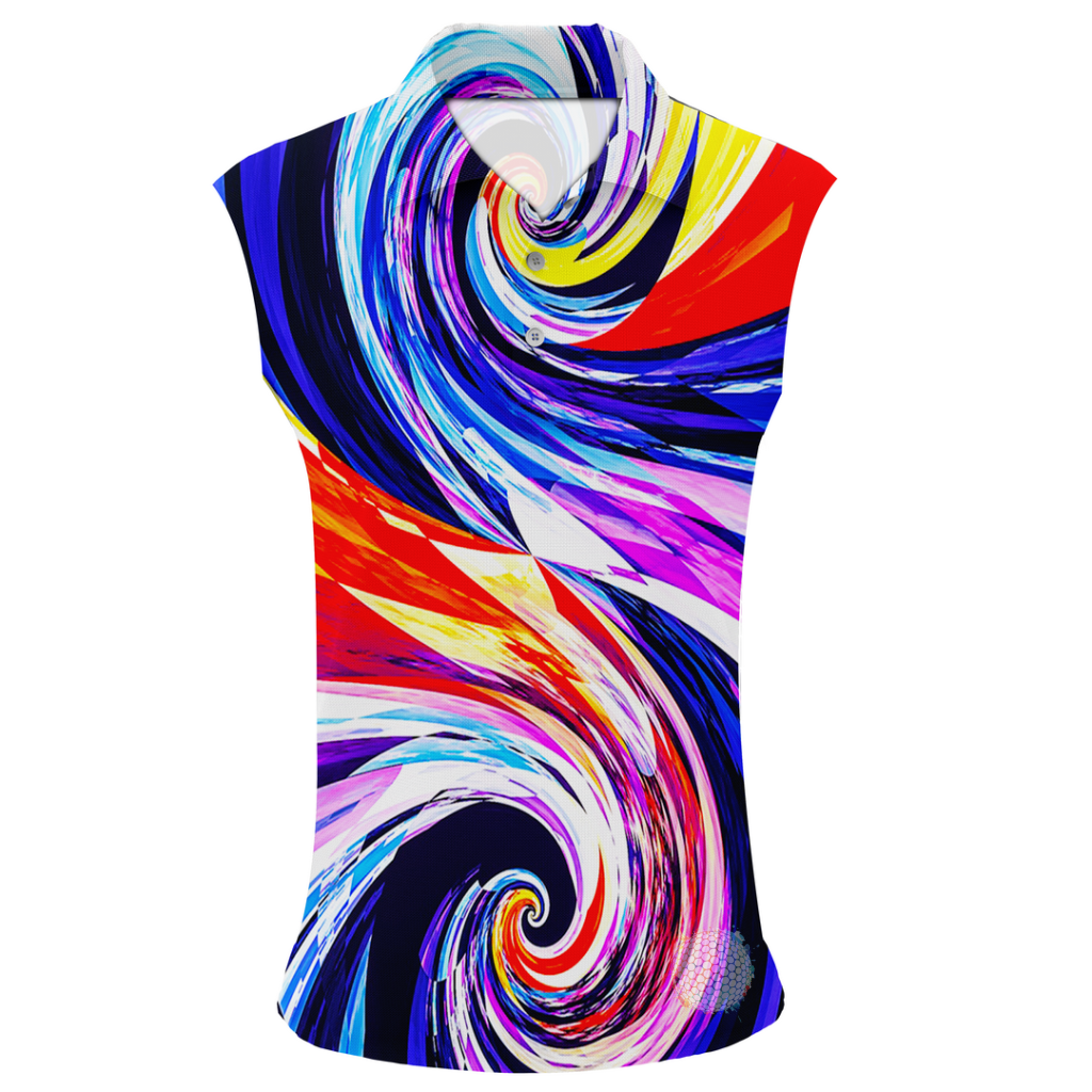 Starry Day | Womens Sleeveless S Golf Shirts