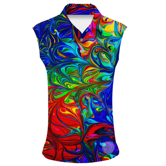 Tie-Die Fly | Womens Sleeveless S Golf Shirts